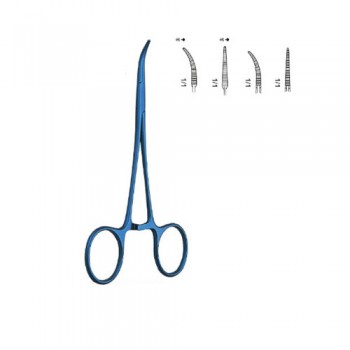 Halstead Posquito Forcep Straight,Serrated jaws,12.5cm Curved,Serrated jaws,12.5cm Straight,1x2teeth.12.5cm Curved,1x2teeth,12.5cm